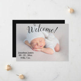 Willkommen Foto Script Gender Neutral Birth Ankündigung