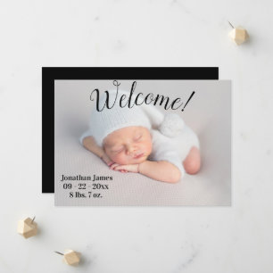 Willkommen Foto Script Gender Neutral Birth Ankündigung