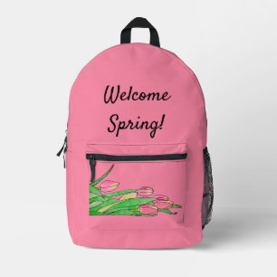 Willkommen Frühling! Bedruckter Rucksack