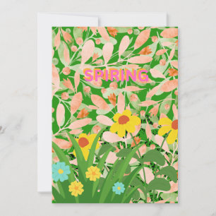 WILLKOMMEN FRÜHLING. FEIERTAGSKARTE