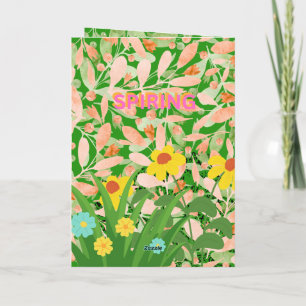 WILLKOMMEN FRÜHLING FEIERTAGSKARTE