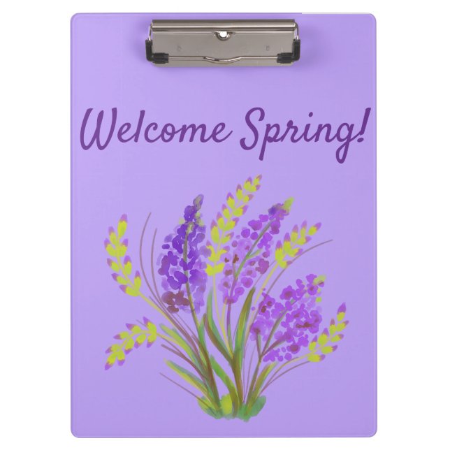 Willkommen Frühling! Klemmbrett (Vorderseite)