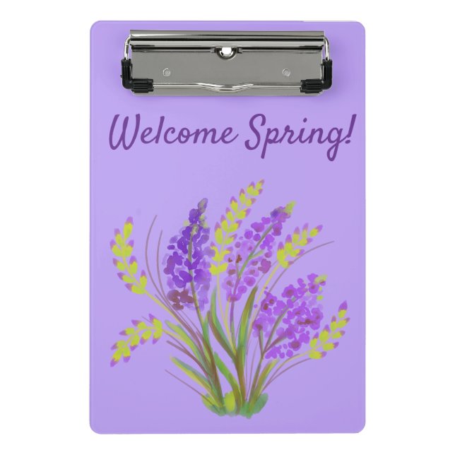 Willkommen Frühling! Mini Klemmbrett (Vorderseite)