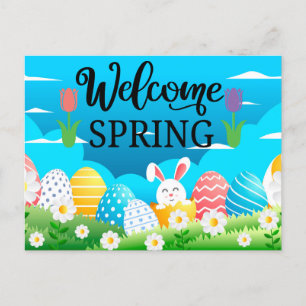 Willkommen Frühling  Postkarte