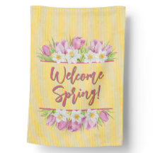 Willkommen Frühling Tulpe und Narzisse