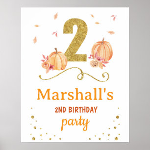 Willkommen Geburtstagsparty Poster Pumpkin 2.