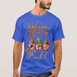 Willkommen Herbst Erntedank Drei Gnomaden Pumpkins T-Shirt