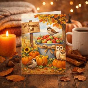 Willkommen Herbst Ich denke an Dich Feiertagskarte