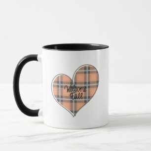Willkommen Herbst Kariert Herzens Tasse