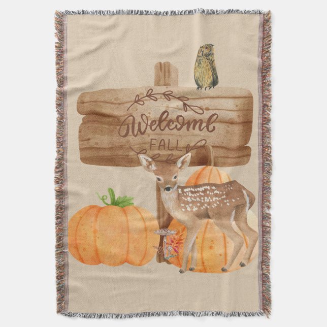 Willkommen Herbst-Wohngestaltung Decke (Vorderseite Vertikal)
