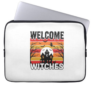 Willkommen Hexen Vintage Halloween Gravur Design Laptopschutzhülle