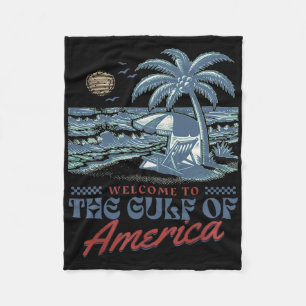 Willkommen im amerikanischen Golf Retro Beach Golf Fleecedecke