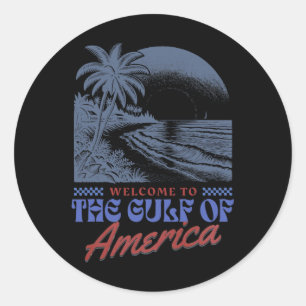 Willkommen im amerikanischen Golf-Trump-Shirt Gu Runder Aufkleber
