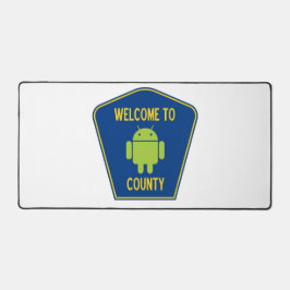 Willkommen im Android Landkreis (Verkehrszeichen) Schreibtischunterlage