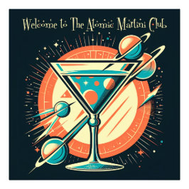 Willkommen im Atome Martini Club Age Fotodruck