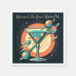 Willkommen im Atome Martini Club Age Serviette