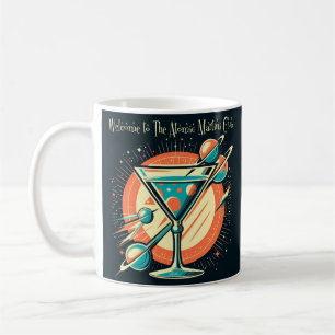 Willkommen im Atomic Martini Club Weltraumzeitalte Kaffeetasse