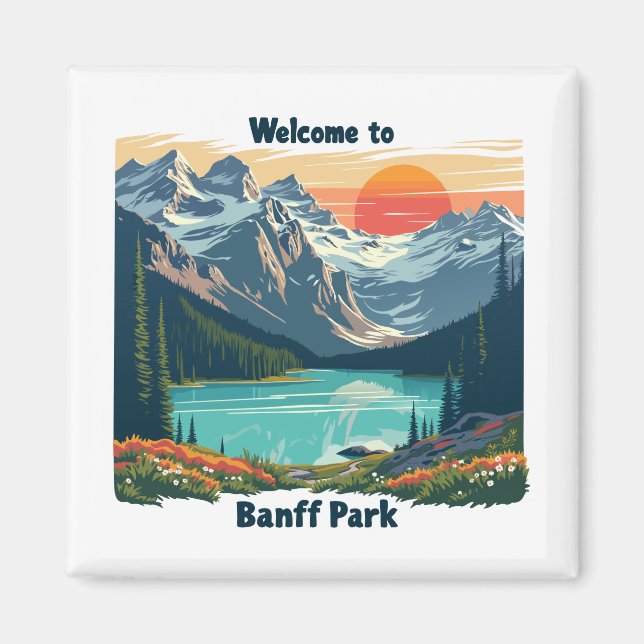 Willkommen im Banff National Canadian Park Magnet (Vorne)
