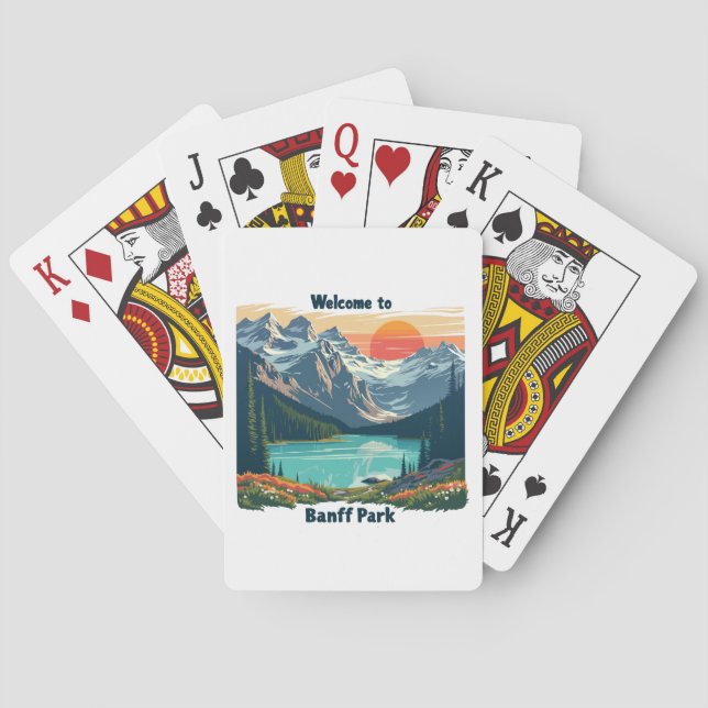 Willkommen im Banff National Canadian Park Spielkarten (Rückseite)