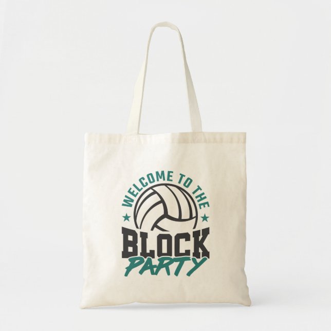 Willkommen im Block Party Volleyball Mittelblock Tragetasche (Vorne)