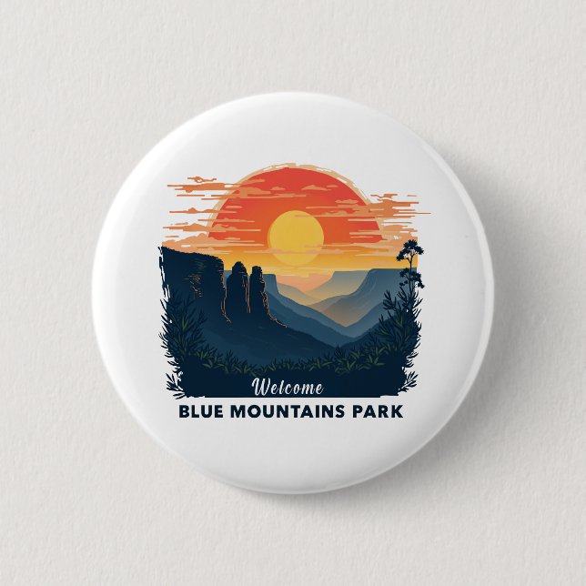 Willkommen im Blue Mountains National Australian P Button (Vorderseite)