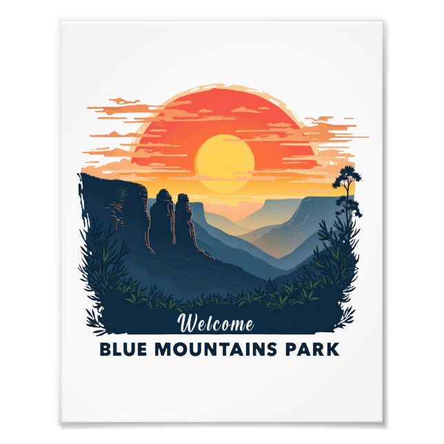 Willkommen im Blue Mountains National Australian P Fotodruck (Vorne)