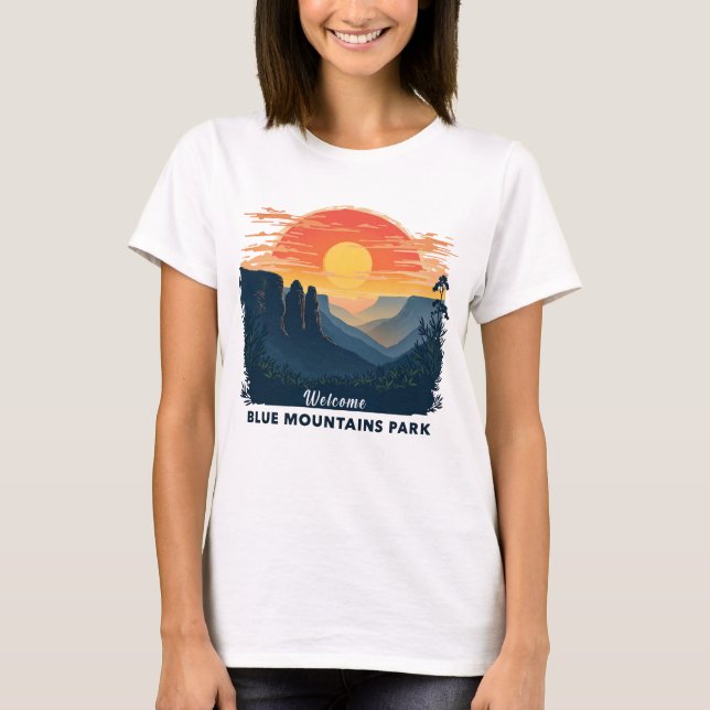 Willkommen im Blue Mountains National Australian P T-Shirt (Vorderseite)