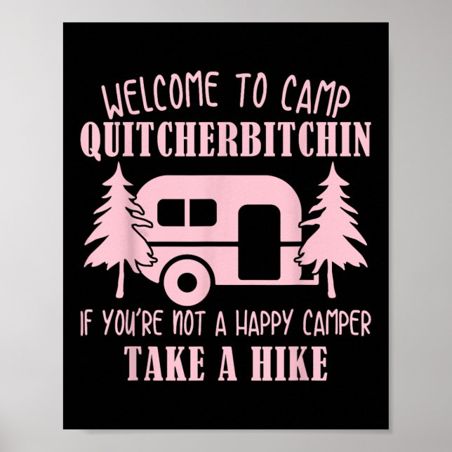 Willkommen im Camp Quitcherin Lustiges Camping _1  Poster (Vorne)