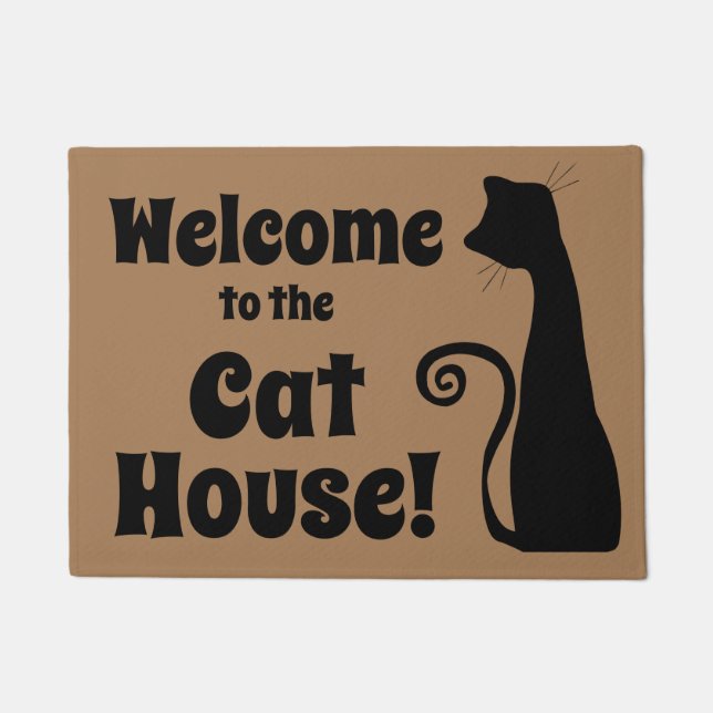 Willkommen im Cat House Funny Doormat Fußmatte (Vorderseite)