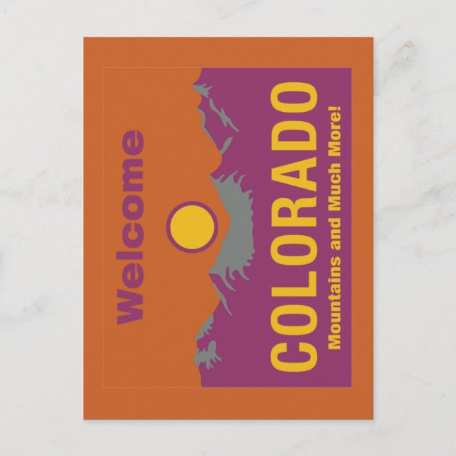 Willkommen im Colorado - USA Road Sign Postkarte (Vorderseite)