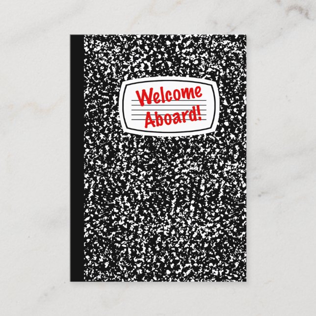 Willkommen im Comp Notebook Visitenkarte (Vorderseite)