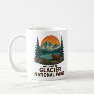 Willkommen im Embroidery Glacier National USA Park Kaffeetasse