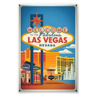 Willkommen im fantastischen Las Vegas Nevada Fotodruck