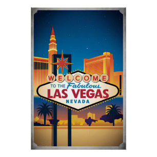 Willkommen im fantastischen Las Vegas Nevada Poster