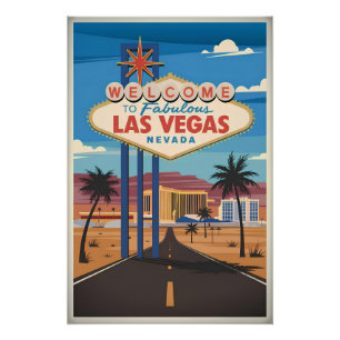 Willkommen im fantastischen Las Vegas Nevada Poster