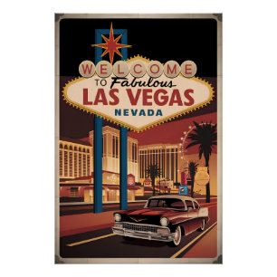 Willkommen im fantastischen Las Vegas Nevada Poster