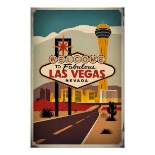 Willkommen im fantastischen Las Vegas Nevada Poster