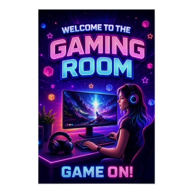 Willkommen im Gaming-Raum – Game On! Poster (Vorderseite)