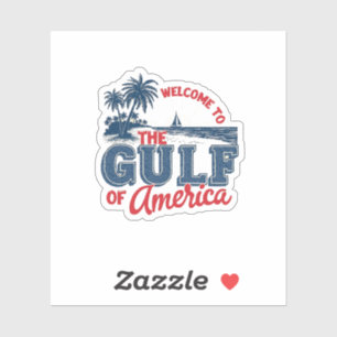 Willkommen im Golf von Amerika Einwanderer aus Mex Aufkleber