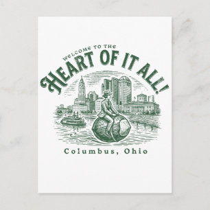 Willkommen im Herzen von allem Columbus City Ohio Postkarte