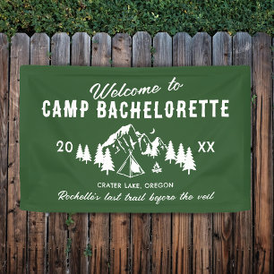 Willkommen im Junggesellinnenabschied-Camp Banner