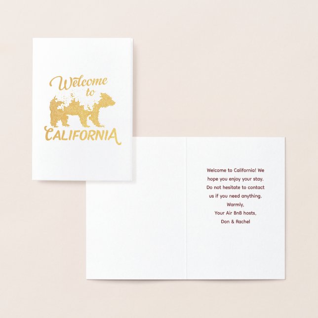 Willkommen im kalifornischen Bärenwald Folienkarte (Anzeige)