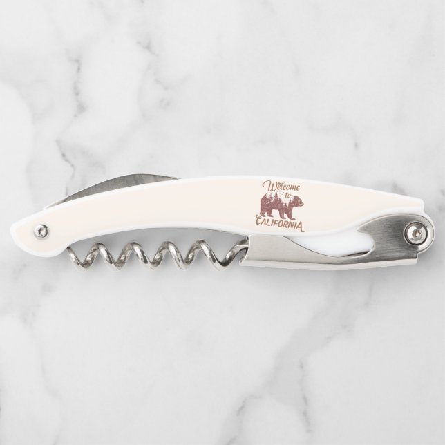 Willkommen im kalifornischen Bärenwald Kellnermesser (Rückseite)