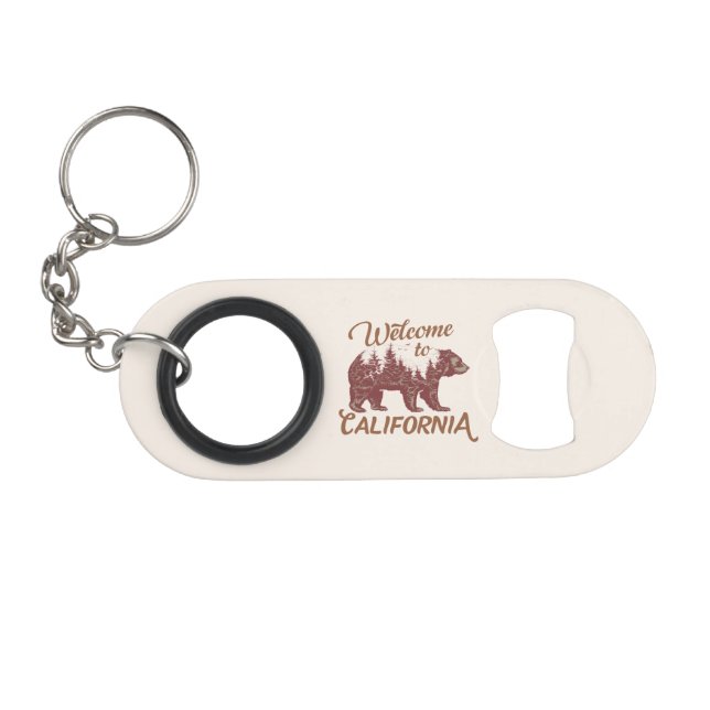 Willkommen im kalifornischen Bärenwald Mini Flaschenöffner (Vorderseite (Horizontal))