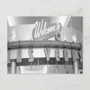 Willkommen im Las Vegas Vintage Postkarte