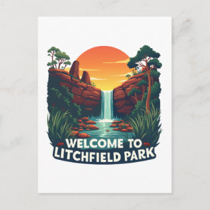 Willkommen im Litchfield National Australian Park Feiertagspostkarte