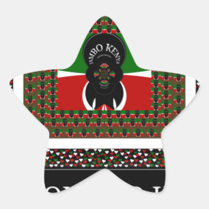 Willkommen im magischen Kenia: Hakuna Matata Stern-Aufkleber