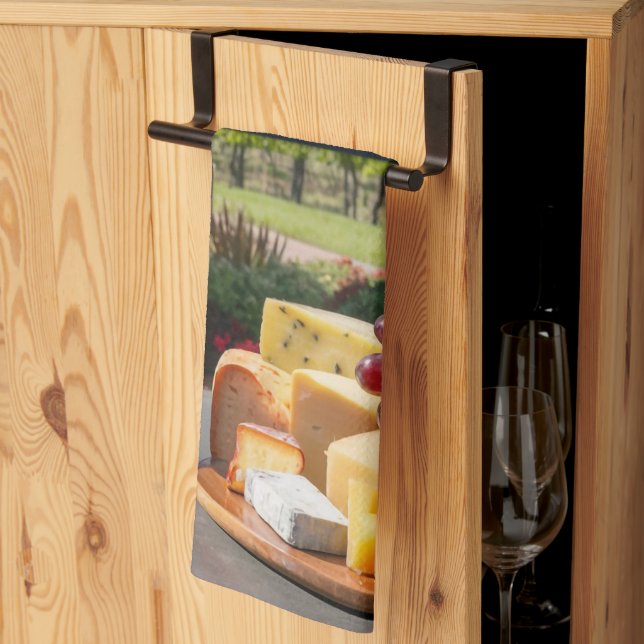 Willkommen im Napa Valley Wein & Käse Geschirrtuch (Drittel gefaltet)