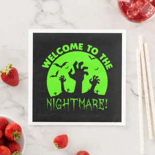 Willkommen im Nightmare Green Halloween    Serviette