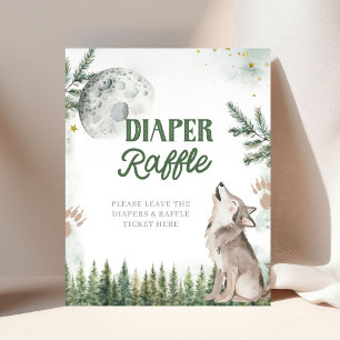 Willkommen im Pack Forest Wolf Diaper Raffle Poster